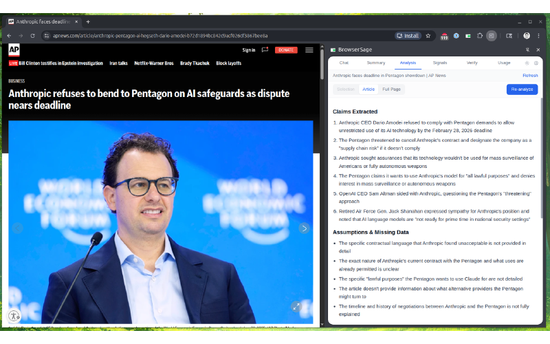Browser Sage Summary